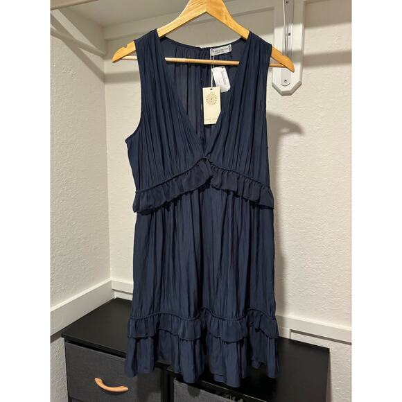 $425 NWT Ramy Brook Women's Blue Merida Sleeveless Shift Dress size 8 - Picture 6 of 11